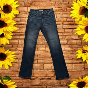 Reclaim Straight Denim Jeans Womens 27 x 32 BLUE Distressed Stretch